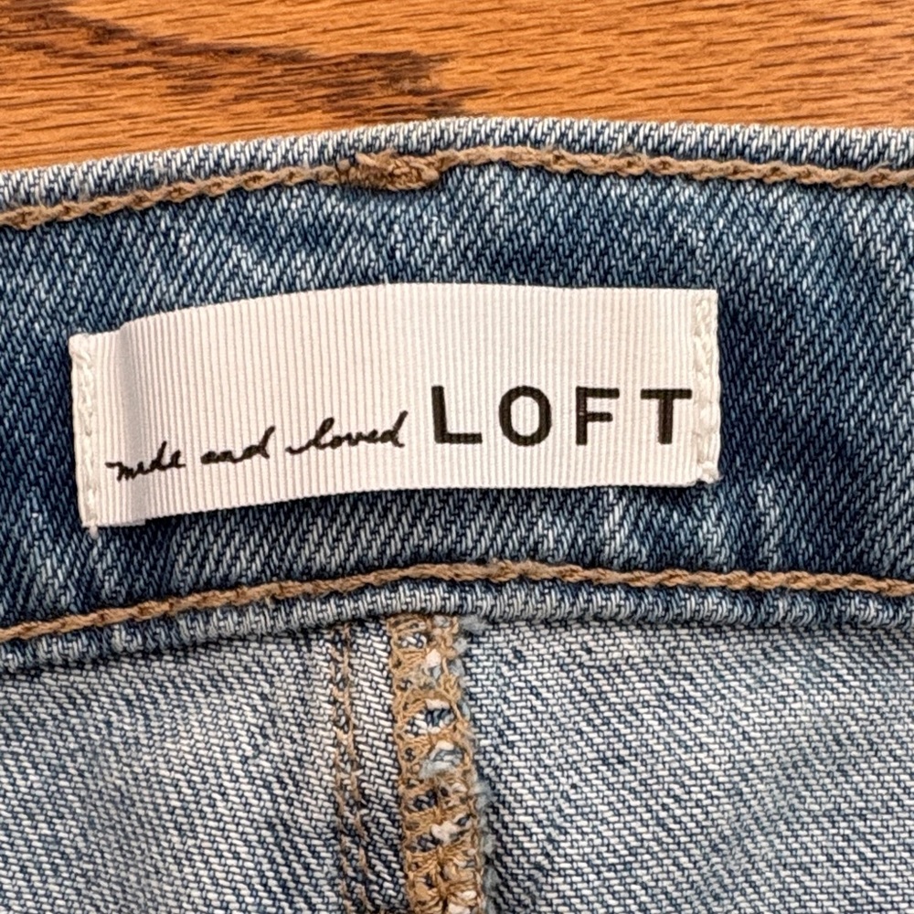 LOFT Blue Flare Jeans with Studded Details - Picture 3 of 6